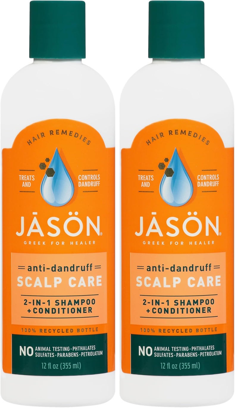 Jason Dandruff Relief Treatment 2-in-1 Shampoo & Conditioner, 12 Fl Oz (Pack of 2) - Image 1