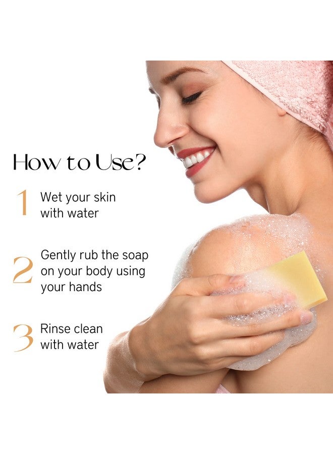 نوريش مانترا صابون استحمام مصنوع يدويًا بالكركم والحمضيات/مصنوع من مكونات طبيعية وعضوية/للرجال والنساء/يناسب جميع أنواع البشرة (125 جرام) - Image 4