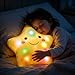 DearSun 138 Light Up Twinkle Star Pillow LED Star Plush Pillow with Colorful Night Lights Soft Glowing Stuffed Star Toy Cute Throw Pillow for Kids Birthday Gift Bedroom NurseryYellow - Image 3