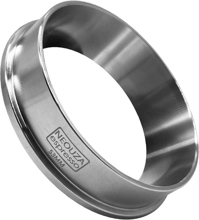 NEOUZA 53mm 304 Food Stainless Steel Coffee Espresso Dosing Funnel Ring Catcher Fits for Espresso Breville Barista Portafilter - Image 1