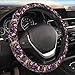 CTVSLFU Steering Wheel Cover Universal Fit Car Interior Accessories for Women Men 15 Inch Breathable Anti Slip Odorless Neoprene Steering Wheel Cover for Car Decor Protector Vintage Purple Flowers 015 - Image 2