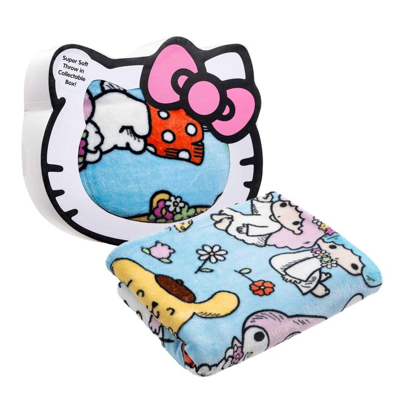 Jay Franco Hello Kitty Throw Blanket with Gift Box - Throw Measures 46 x 60 Inches - Super Soft Special Edition Fleece Bedding  - Image 1