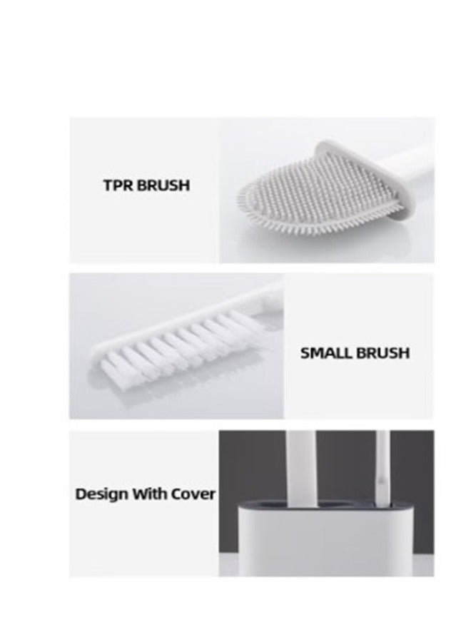 Bukela Silicone Toilet Brush New Home Toilet Soft Hair Wall Mounted Toilet Brush Cleaning Set  - Image 4