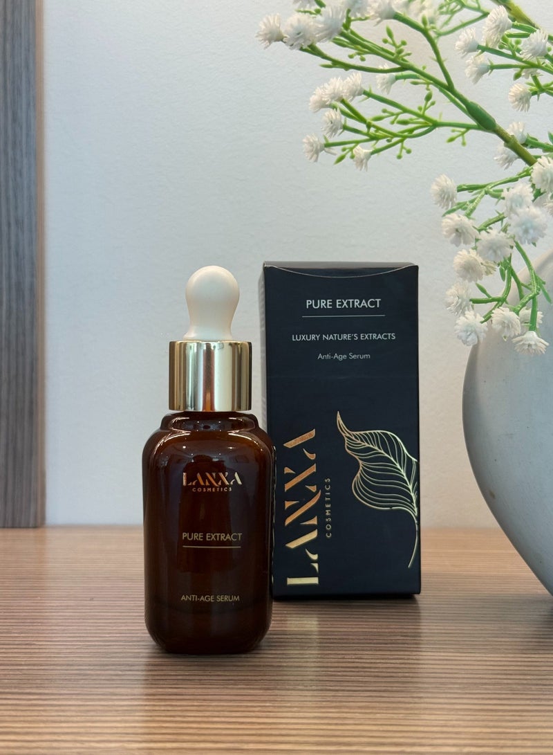 لانكسا كوزميتيكس سيروم بيور إكستراكت المضاد للتجاعيد مع مستخلصات نباتية – تركيبة طبيعية 100٪ نباتية، 30 مل – لانكسا كوزماتيكس - Image 2