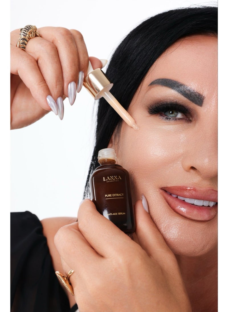 لانكسا كوزميتيكس سيروم بيور إكستراكت المضاد للتجاعيد مع مستخلصات نباتية – تركيبة طبيعية 100٪ نباتية، 30 مل – لانكسا كوزماتيكس - Image 3