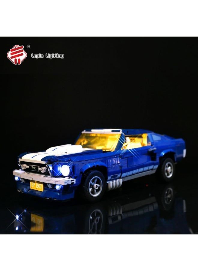 null - LP Building Block Lighting Compatible With Lego 10265 Ford Mustang Lighting GT Sports Car Lighting Building Block Lighting Set-Color:Ford Mustang Light Group - Image 1