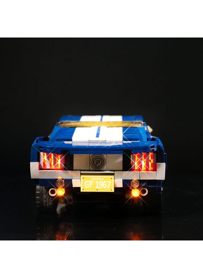 null - LP Building Block Lighting Compatible With Lego 10265 Ford Mustang Lighting GT Sports Car Lighting Building Block Lighting Set-Color:Ford Mustang Light Group - Image 1