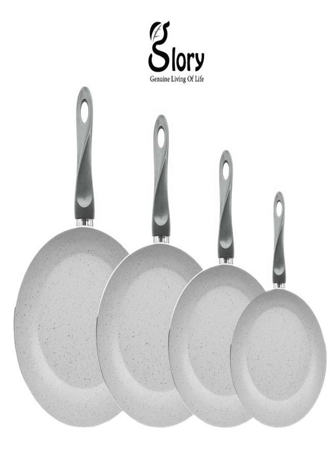 Glory Frying pan set 4  Eco (18 - 20 - 24 - 28) Gray 