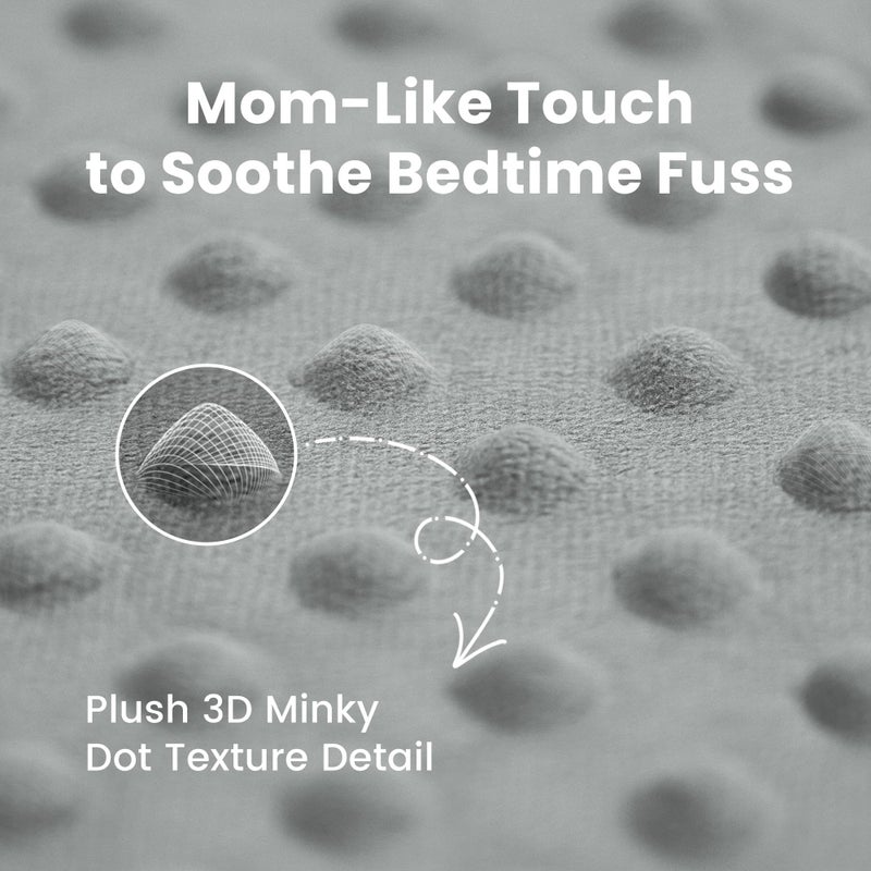 Huloo Sleep Baby Floor Play Mat for Playpen, Extra Thick 50"x50" Padded Mat with Ultra Soft 3D Minky Dot & Removable Washable Cover, Non-Slip & Safe for Crawling,Tummy Time,Infant/Toddler (Grey) - Image 3