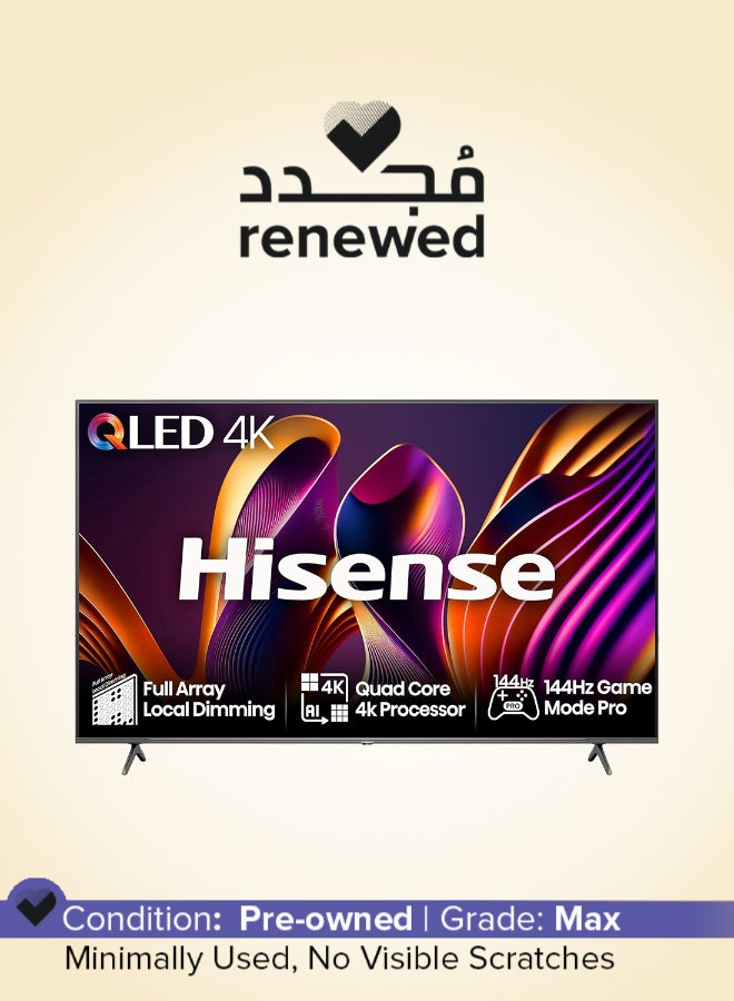Hisense Renewed - 55 Inch 144Hz 4K QLED Smart Gaming TV 55E7NQTUK Black - Image 1