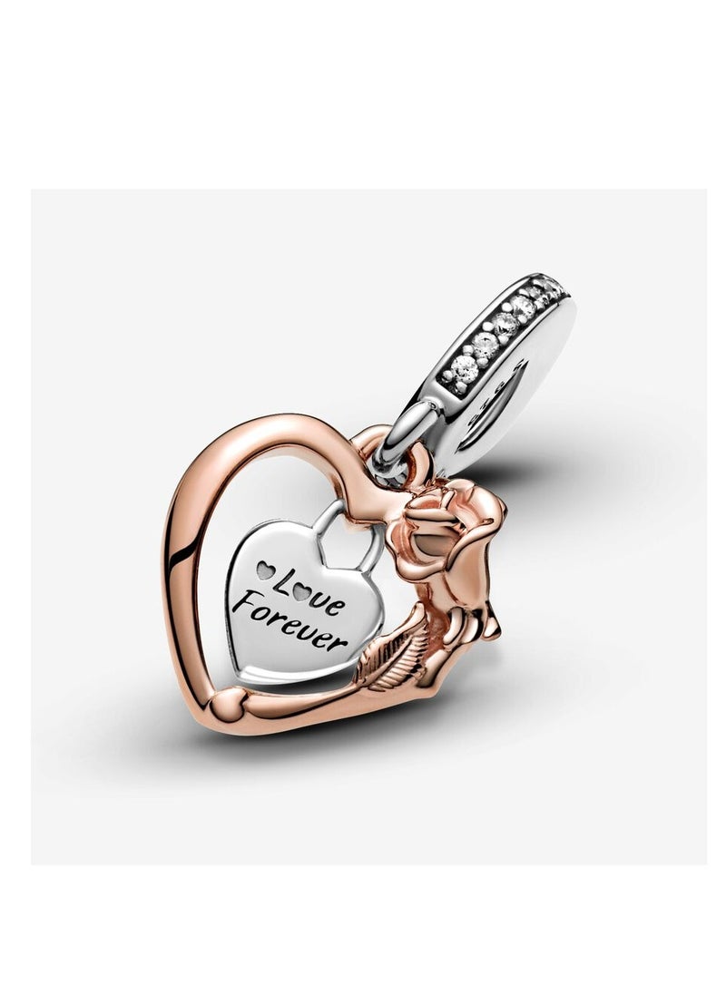 Pandora Violet - Pandora heart and rose necklace - Image 1