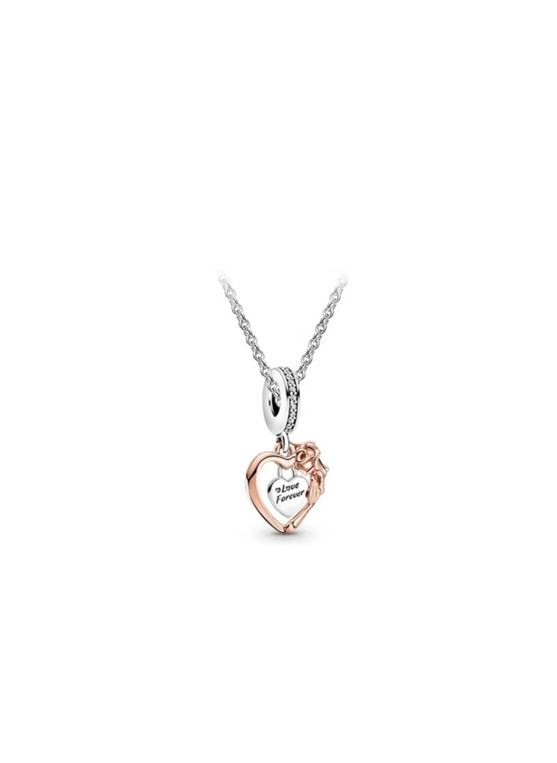 Pandora Violet - Pandora heart and rose necklace - Image 1