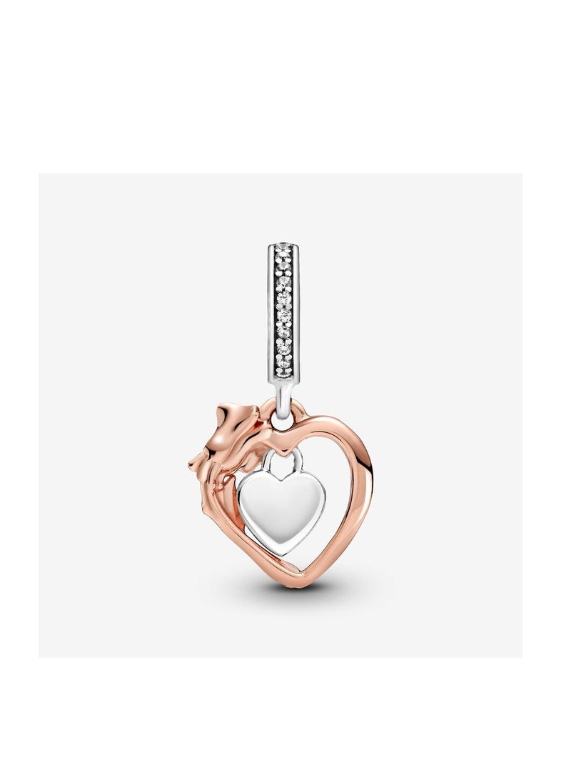 Pandora Violet - Pandora heart and rose necklace - Image 1