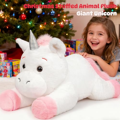 Cudhug Unicorn Stuffed Animal Giant 32 Stuffed PlushLarge Soft Plush Unicorn Toy Birthday Holiday Party Gifts for Kids Girls - Image 5