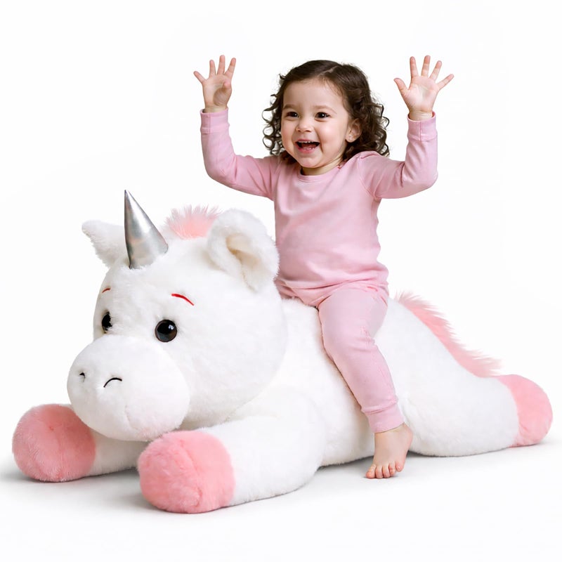 Cudhug Unicorn Stuffed Animal Giant 32 Stuffed PlushLarge Soft Plush Unicorn Toy Birthday Holiday Party Gifts for Kids Girls - Image 3