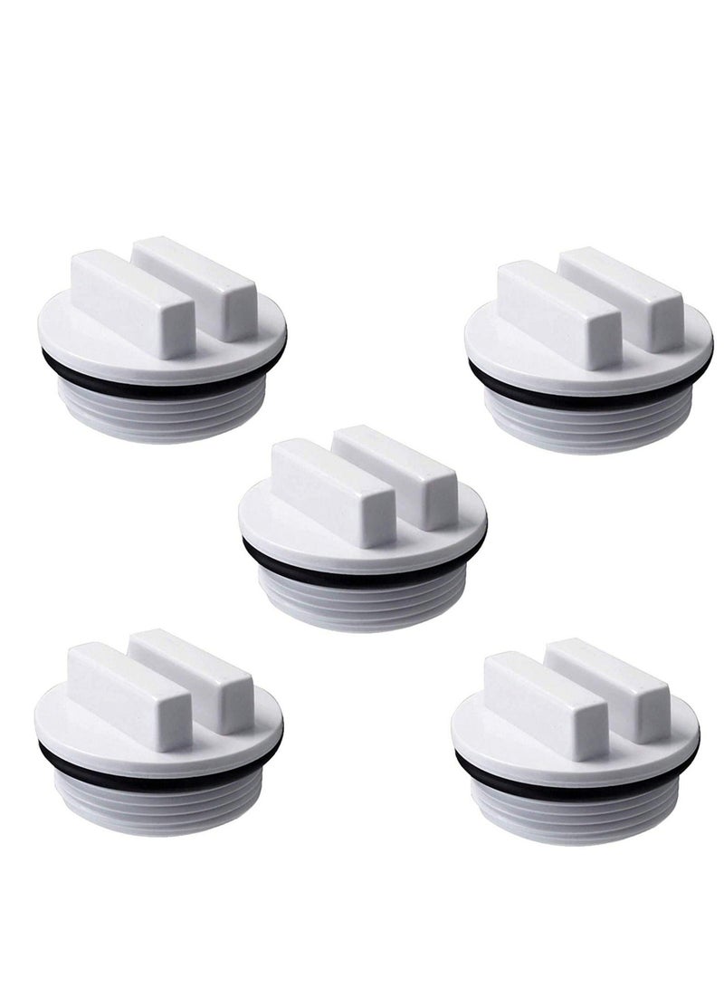 Threaded Winter Pool Plug Caps ,5pcs Swimming Pool Spa Return Line Winterizing Plugs Filter Drain Plug,Pool Threaded Return Plug with O-ring Pool Drain Cover Return Pipe - Image 1