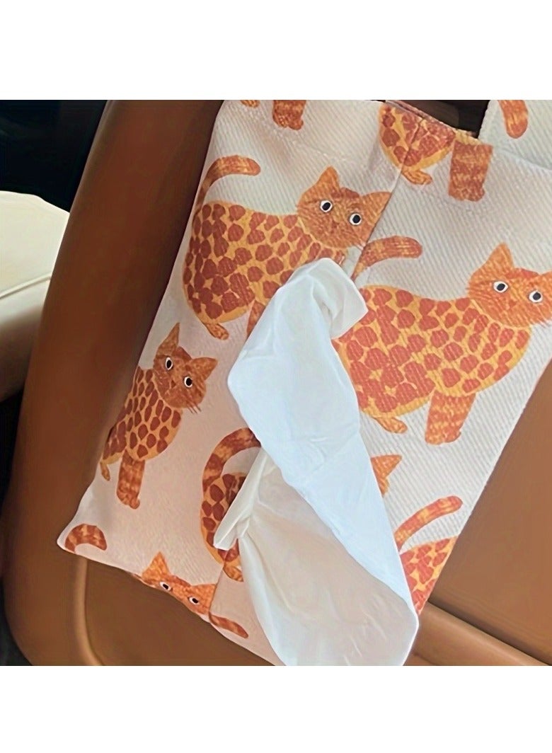 Generic 1pc Car Tissue Holder, Hanging Auto Seat Back Headrest Napkin Bag Organizer, Universal Tissue Box Mask Holder, Car Interior Accessories, Multi-Use Tissue Dispenser for SUV Truck Van - Image 2