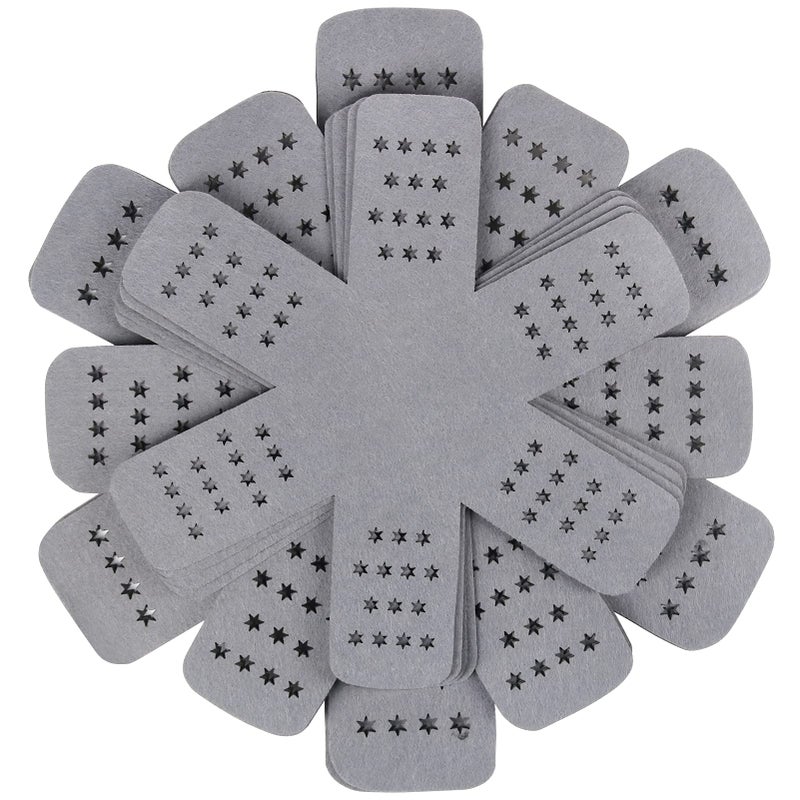 Pan Protectors Larger  Thicker Gray Pan Protectors With Stars Set of 12 and 3 Different SizesPot Separators for Stacking Cookware in Kitchen Cupboard