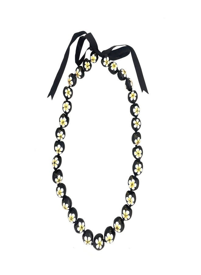 Zero Gravity Hawaii Hawaiian Jewelry 32 Inch White Hibiscus Flower Kukui Nut Shell Necklace - Image 1