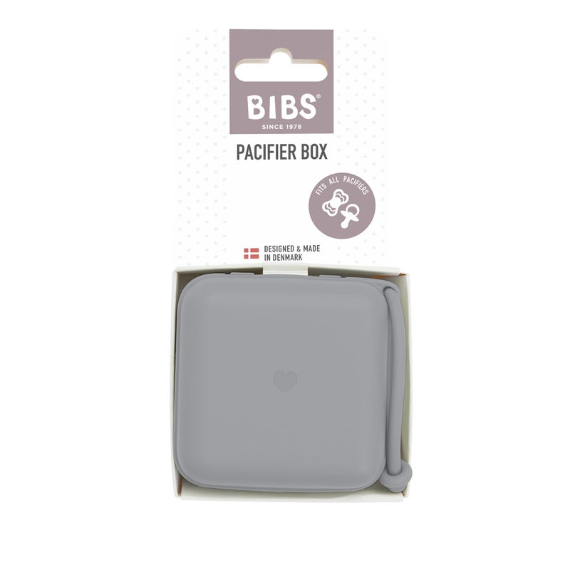 BIBS Pacifier Box with Loop for Storing & Carrying Soothers | 100% BPA Free Material | Designed & Made in Denmark | Cloud - Image 3
