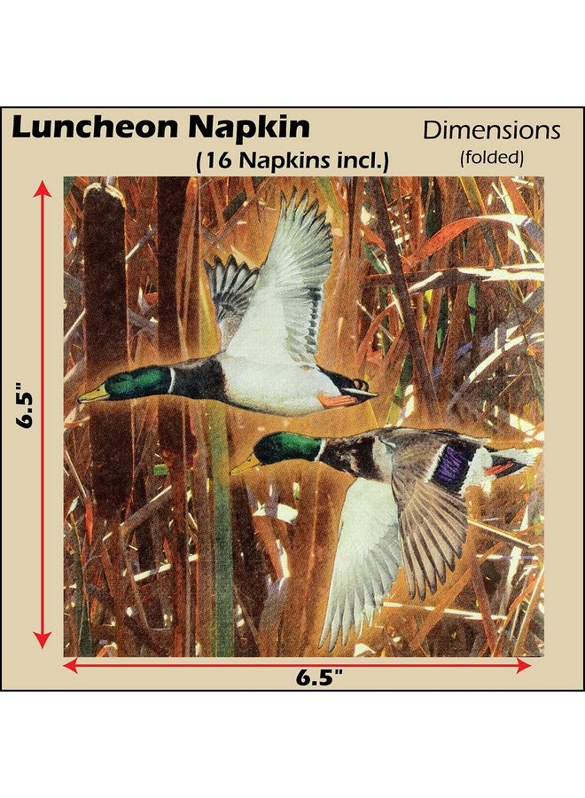 Havercamp Havercamp Duck Hunting Party Set for 16! Supplies include 16 ea. Lg. 9" Plates, Lg. Luncheon Napkins, 12 oz. Cups and 2 (18") Mylar Balloons. High Definition Mallard Duck Graphics.  - Image 5