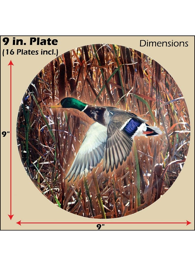 Havercamp Havercamp Duck Hunting Party Set for 16! Supplies include 16 ea. Lg. 9" Plates, Lg. Luncheon Napkins, 12 oz. Cups and 2 (18") Mylar Balloons. High Definition Mallard Duck Graphics.  - Image 3