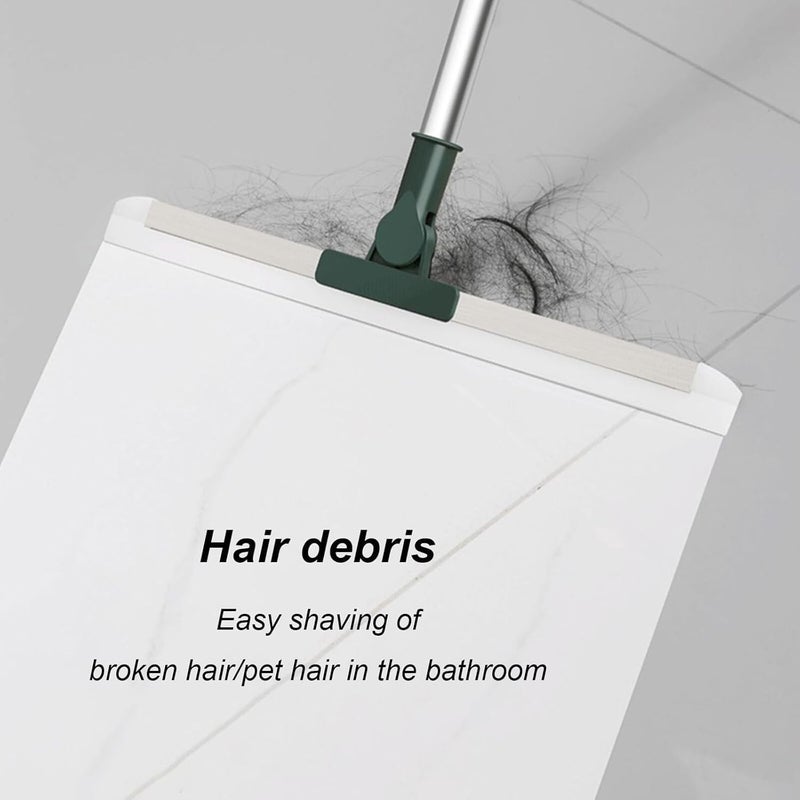 FLIZZOW Magic Broom Sweeper for Floor Cleaning – Multifunctional Silicone Wiper Mop with Stainless Steel Extendable Handle – Wet & Dry Use – Bathroom Floor Wiper & Window Squeegee Viper - Image 4