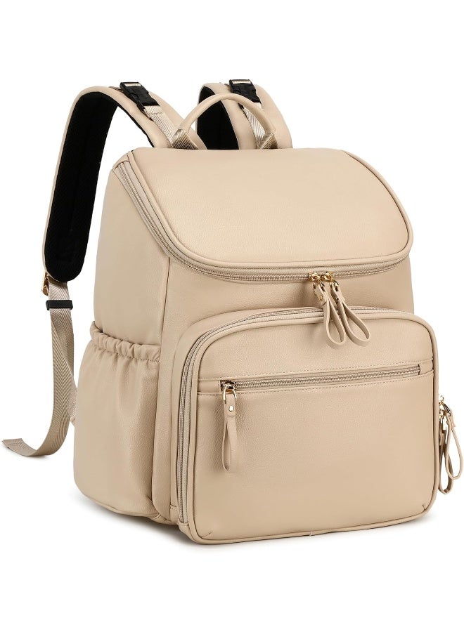 LORADI Large Capacity Diaper Bag Backpack with Stroller Clips - Image 1