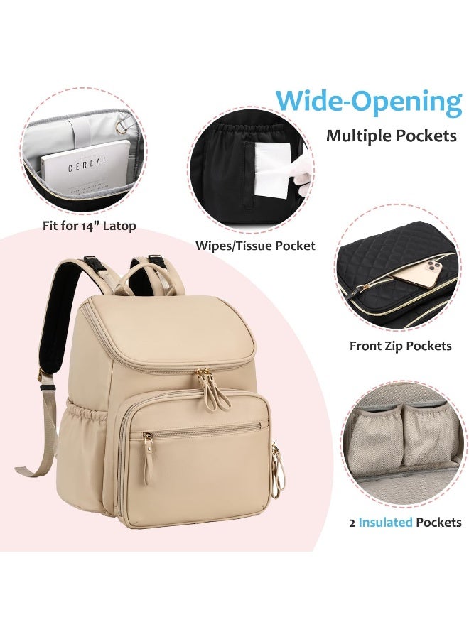 LORADI Large Capacity Diaper Bag Backpack with Stroller Clips - Image 4