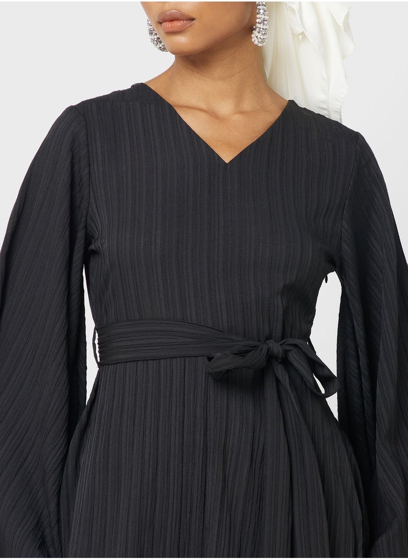 Khizana - Flared Sleeve Dress - Image 1