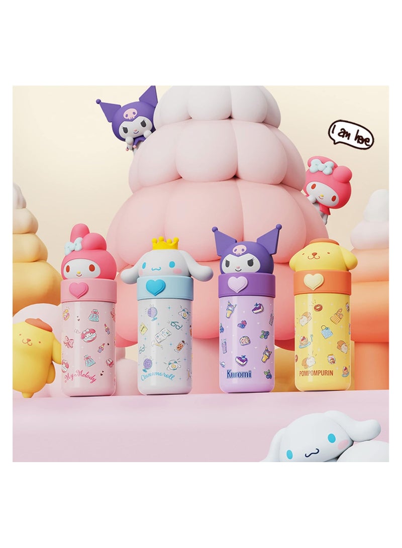 Kawaii زجاجة مياه معزولة من الفولاذ المقاوم للصدأ سعة 350 مل - أرجواني - Image 5