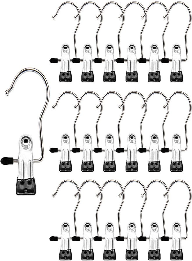 MECHEER Boot Hangers for Closet, Hanging Clips Laundry Hooks Clothes Pins Closet Hanger Organizer Clamps Socks Towel Clips Heavy Duty Clothespins Bulk Hanger Clips for Closet Travel Pants Socks Handbags - Image 1