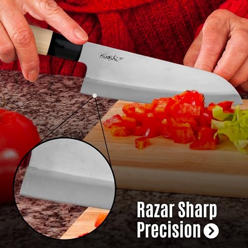 HIROSHI 4-Piece Sashimi & Sushi Knife - Premium Kitchen Knife Set with High Carbon Stainless Steel Blades & Beech Wood Handles - Precision Chef Knife Collection for Culinary Experts - Image 5
