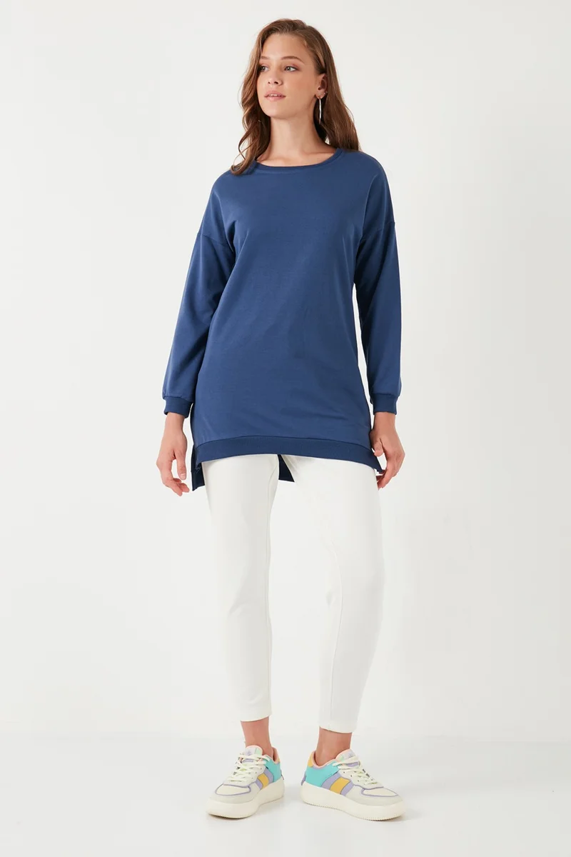 ليلا Modest Cotton Crew Neck Oversize Fit Tunic Women's Tunic 5864896