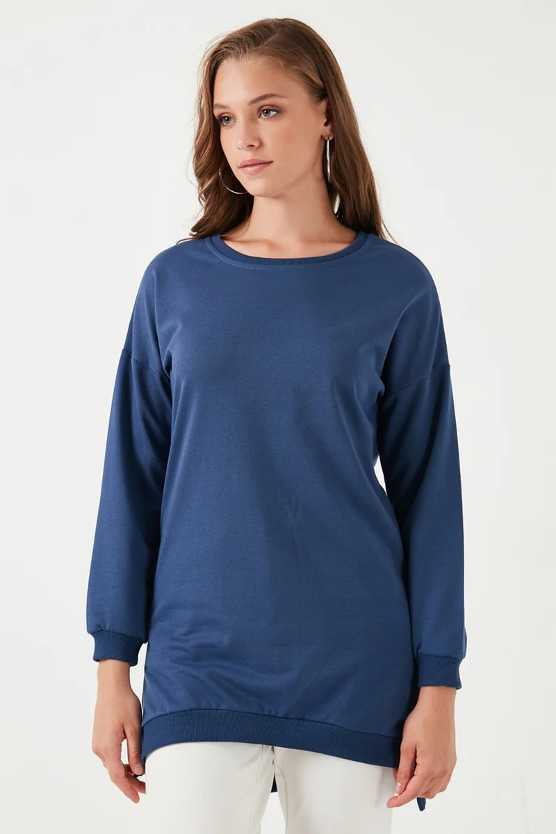 ليلا Modest Cotton Crew Neck Oversize Fit Tunic Women's Tunic 5864896