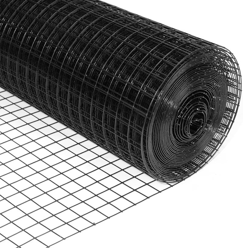 forimo 24'' x 25' 1/2inch Hardware Cloth 19 Gauge Black Vinyl Coated Welded Fence Mesh for Home and Garden Fence and Home Improvement Project - Image 1