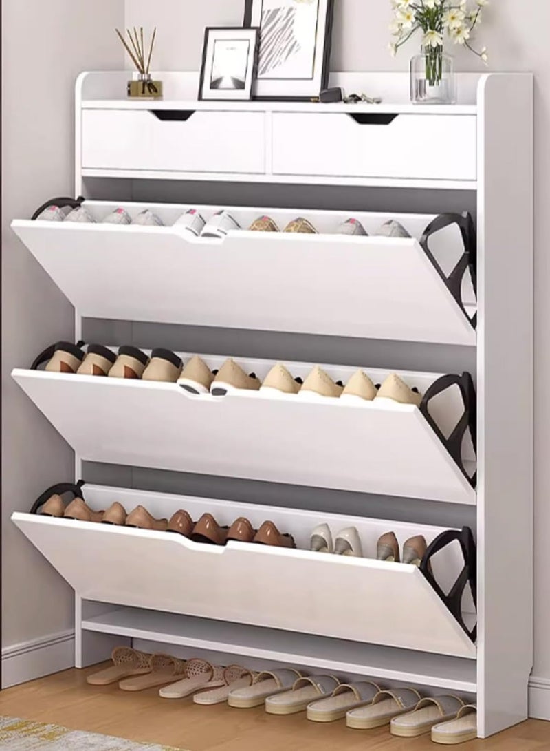 DubaiGallery Wooden modern luxury hallway stylish simple balcony shoe and slipper rack storage cabinet - Image 1