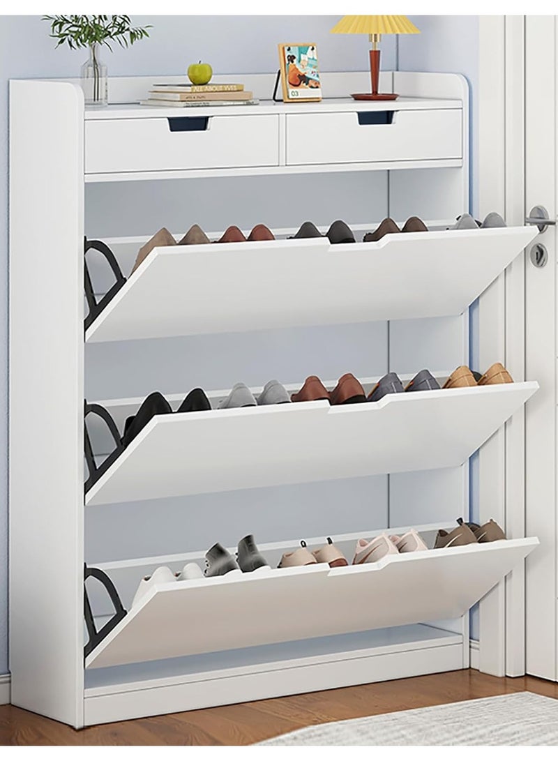 DubaiGallery Wooden modern luxury hallway stylish simple balcony shoe and slipper rack storage cabinet - Image 2