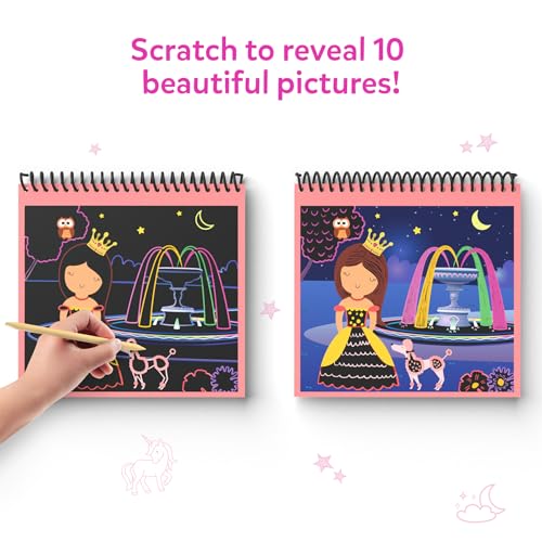 Skillmatics Scratch Art Book for Kids - Unicorns & Princesses, Craft Kits & Supplies, 30+ Scratch Stickers, Travel Toys, DIY Kit, Gifts for Girls & Boys Ages 3, 4, 5, 6, 7, 8, Multicolor - Image 4