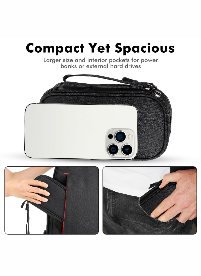 Generic Electronics Accessories Organizer Pouch Bag, Designed for Power Adapter/Charger/Cables/Mouse, for Travel (Black)  - Image 3