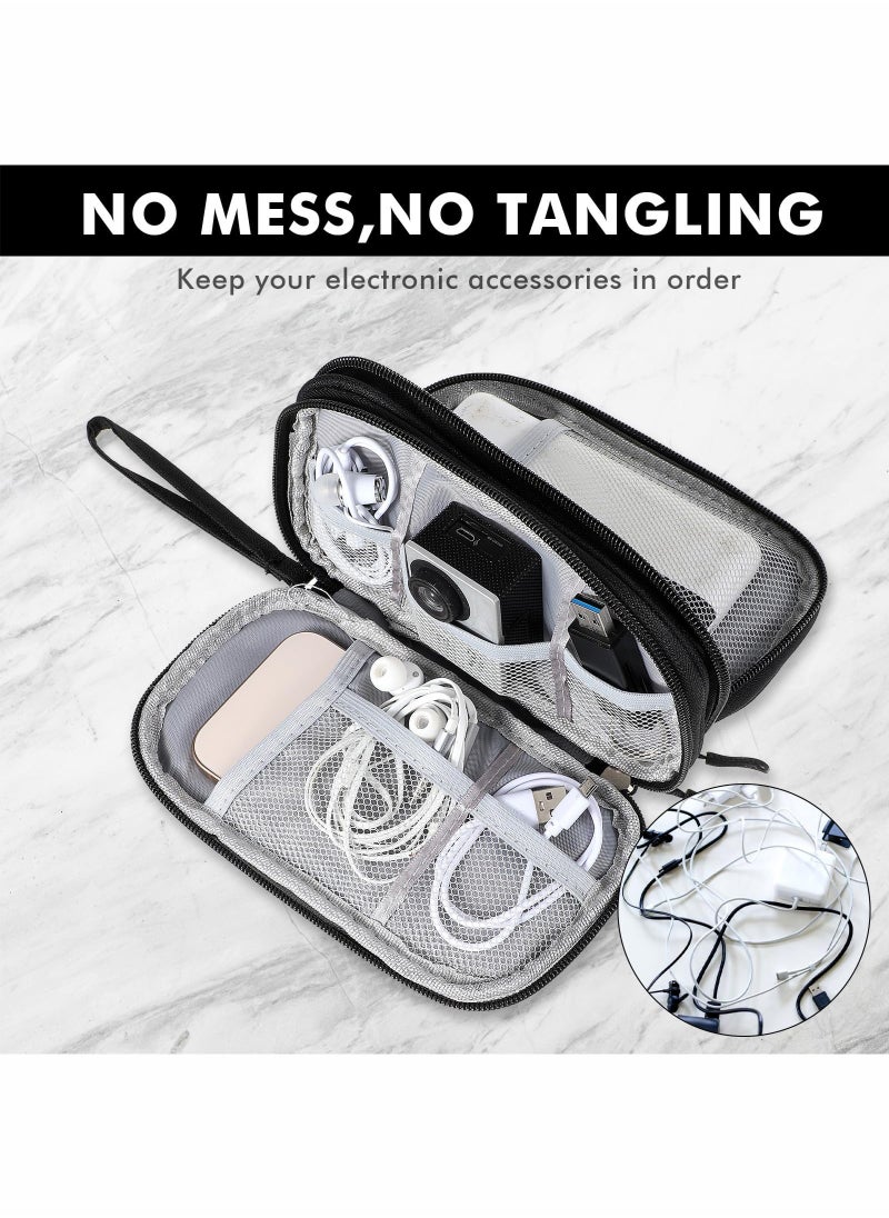 Generic Electronics Accessories Organizer Pouch Bag, Designed for Power Adapter/Charger/Cables/Mouse, for Travel (Black)  - Image 5