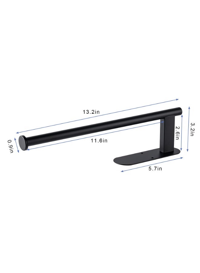 jaexest SUS304 Stainless Steel Paper Towel Holder Under Cabinet, Self Adhesive & Drill Mount, Vertical/Horizontal Wall Mounted Paper Roll Rack Black - Image 3