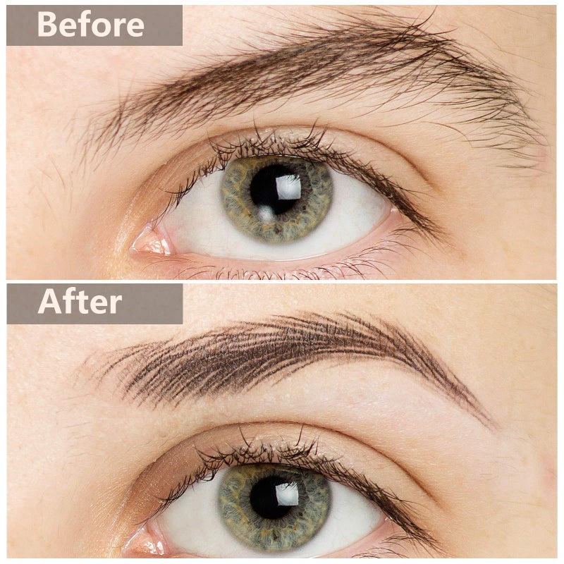 Maitys 6 Sheets 66 Pairs 4d Hair Like Waterproof Eyebrow Tattoos Stickers Temporary Transfer Brows Decal Tattoo Peel off Fake Eyebrow Grooming Shaping Sticker in Arch Style for Women (Light Brown) - Image 3