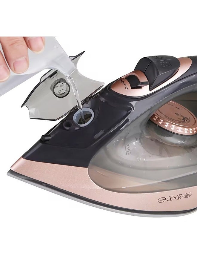 SOARIN - Dry Iron 2200w High Power Steam Engine 280ml Ceramic Coated Bottom Plate Drip-Proof Anti-Scale Self-Cleaning 1.53m Power Cord Adjustable Temperature Control Suitable for All Kinds of Clothing - Image 1