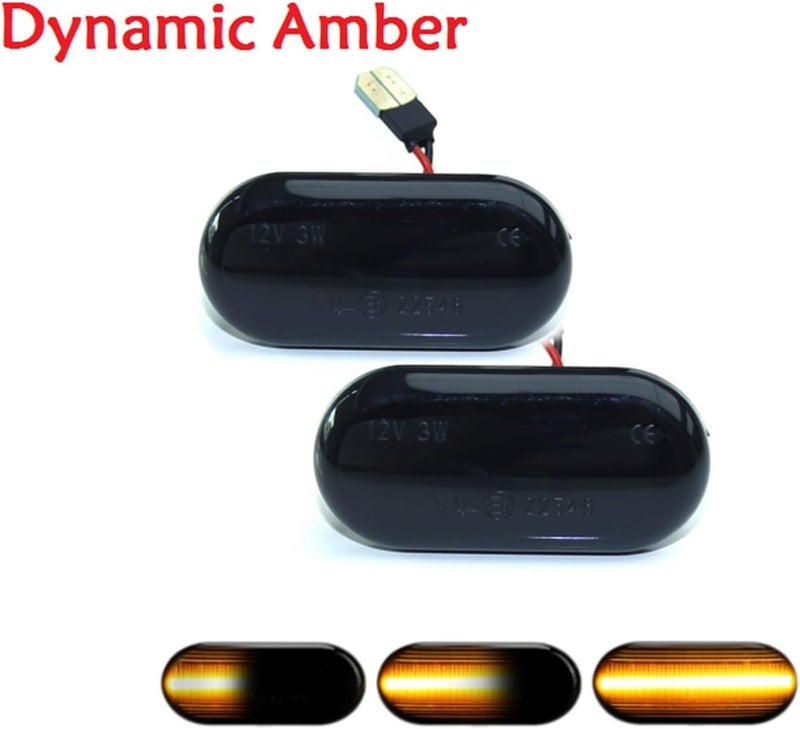 QASULER Dynamic Amber Side Marker Turn Signal Lights - Image 3