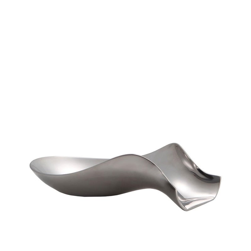Nambe nambe Curvo Spoon Rest  Stainless Steel Cooking Utensil Rest  Spatula Ladle Holder for Kitchen Countertop  Dishwasher Safe  Designed by Steve Cozzolino