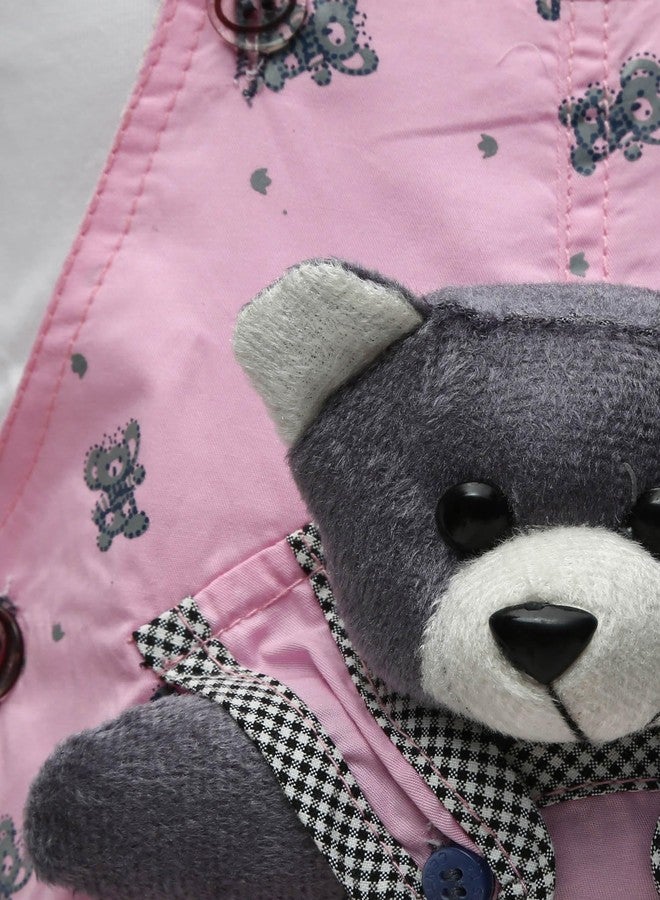 Balloons Unisex Baby Romper Cotton-Dungaree Set (Pink, 0-6 Months) - Image 3