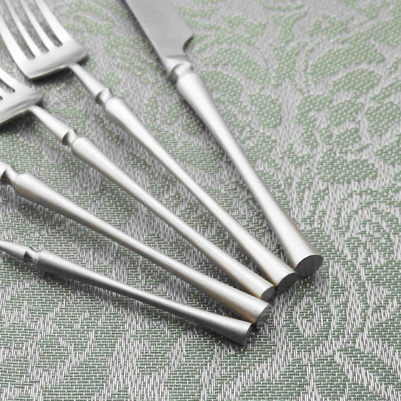 Gugrida Unique  Beautiful Flatware Set  20 Piece Iridescent Silverware Sets  1810 Stainless Steel Reusable Cutlery Set  Utensils Service For 4 with Dessert Fork Knife Spoon Dinner Fork - Image 4