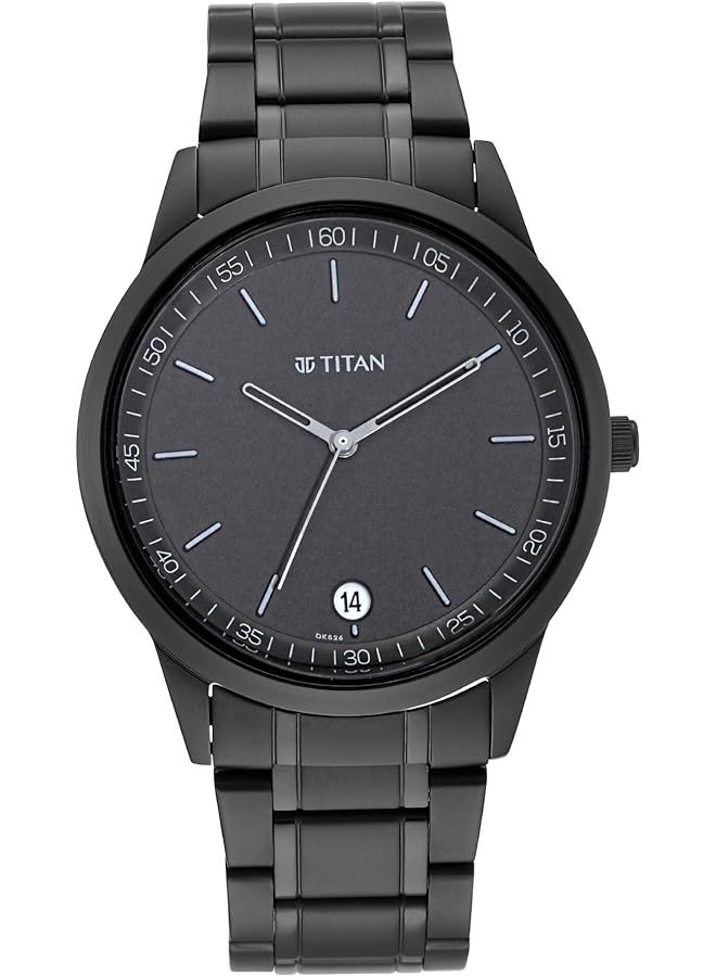 Men Metal Black Dial Analog Watch 1806Nm01 Band Color Black