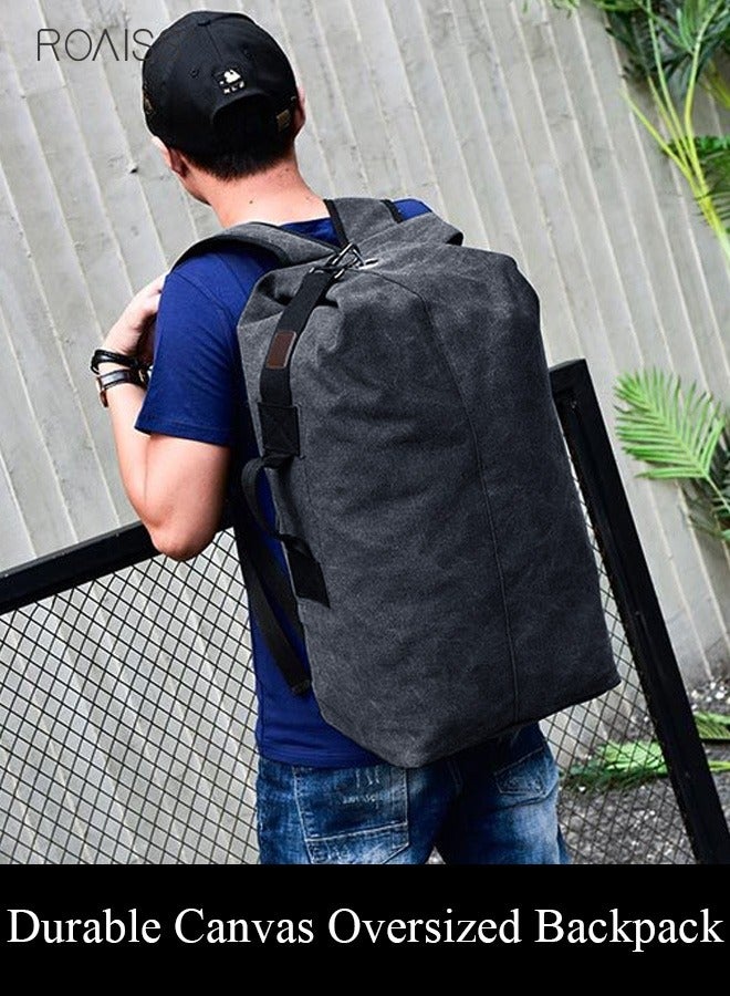 roaiss حقيبة ظهر قماشية مقاومة للاهتراء ذات سعة كبيرة لتسلق الجبال في الهواء الطلق متعددة الجيوب حقيبة ظهر رياضية للسفر - Image 1